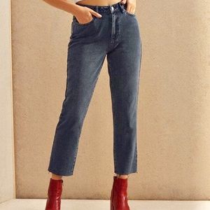 PacSun Mom Jean Raw Hem Blueberry Wash